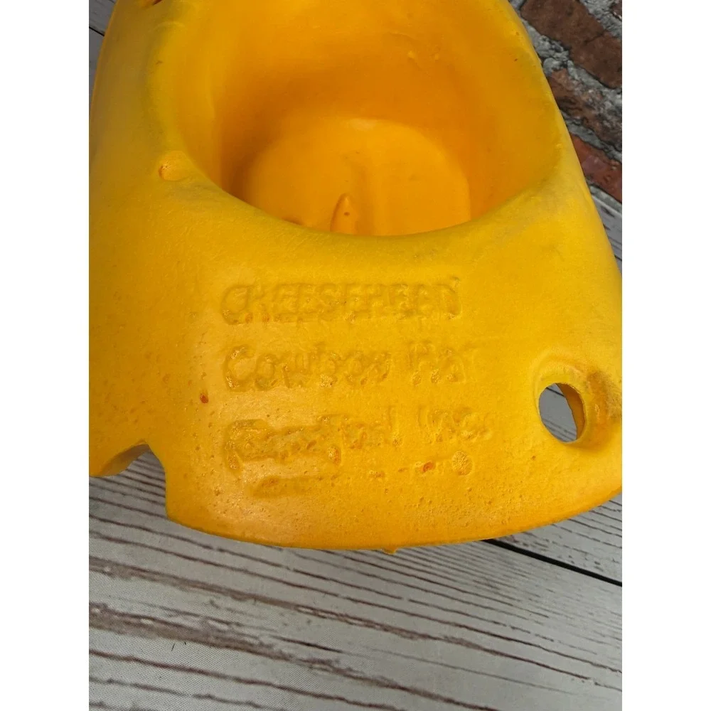 Vintage CHEESEHEAD Cowboy Hat Foam Green Bay Packers Fan Souvenir Collectible